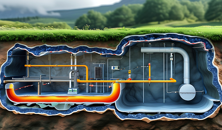 illustration sur la géothermie