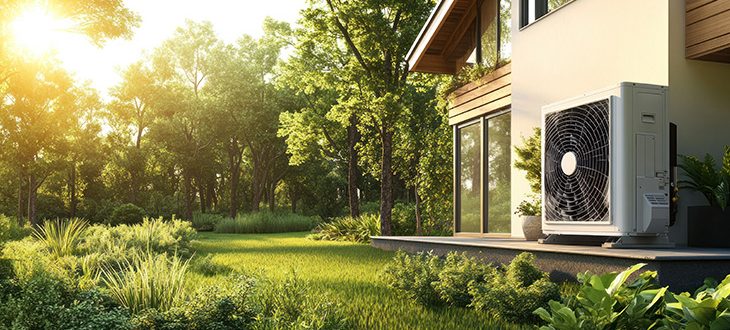 pompes à chaleur à l'extérieur d'une maison