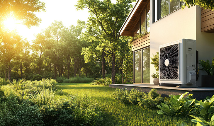 pompes à chaleur à l'extérieur d'une maison